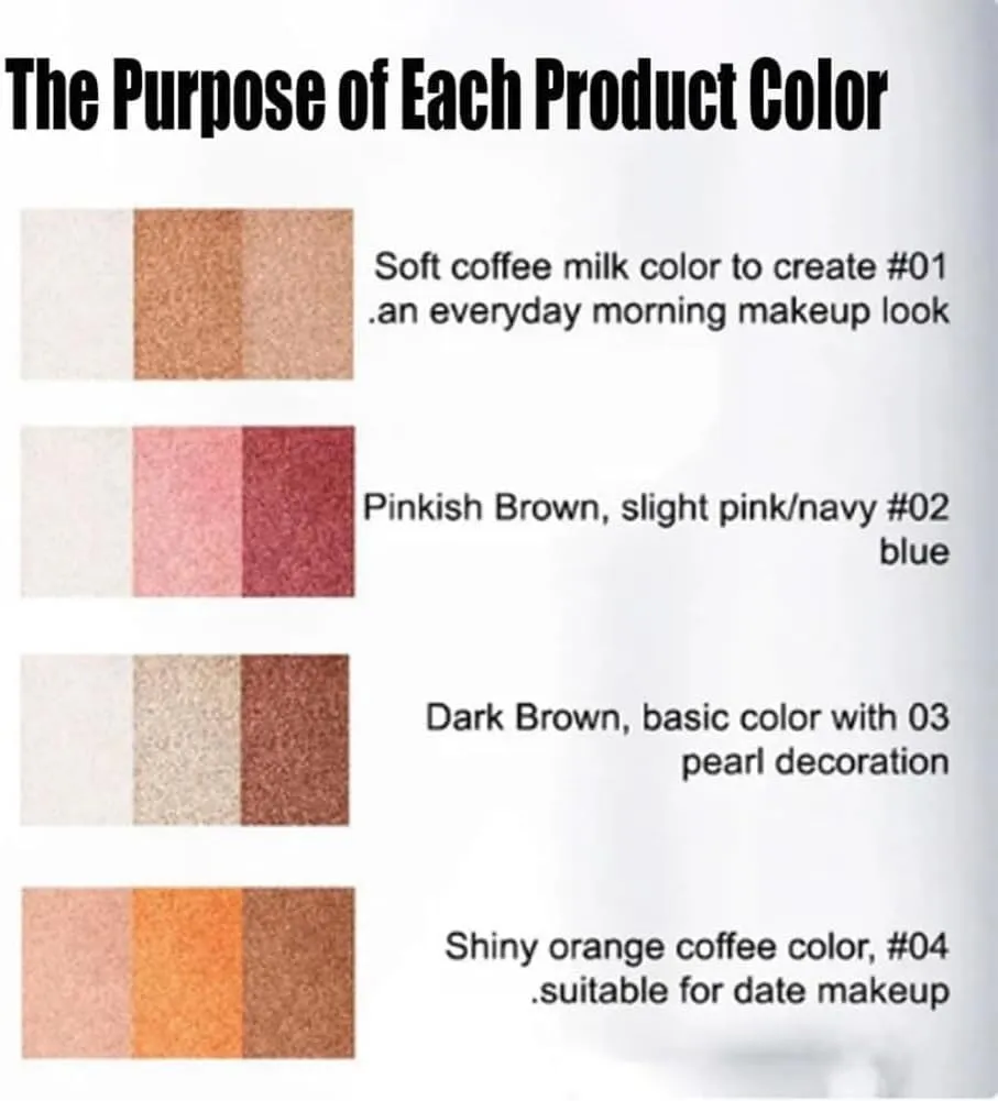 Roseionly Waterproof Gradient Shimmer Eye-Shadow Stick, Three-Color Glitter Gradient Eyeshadow Stick, Waterproof & Long-Lasting Eye Shadow Pencil(Orange)