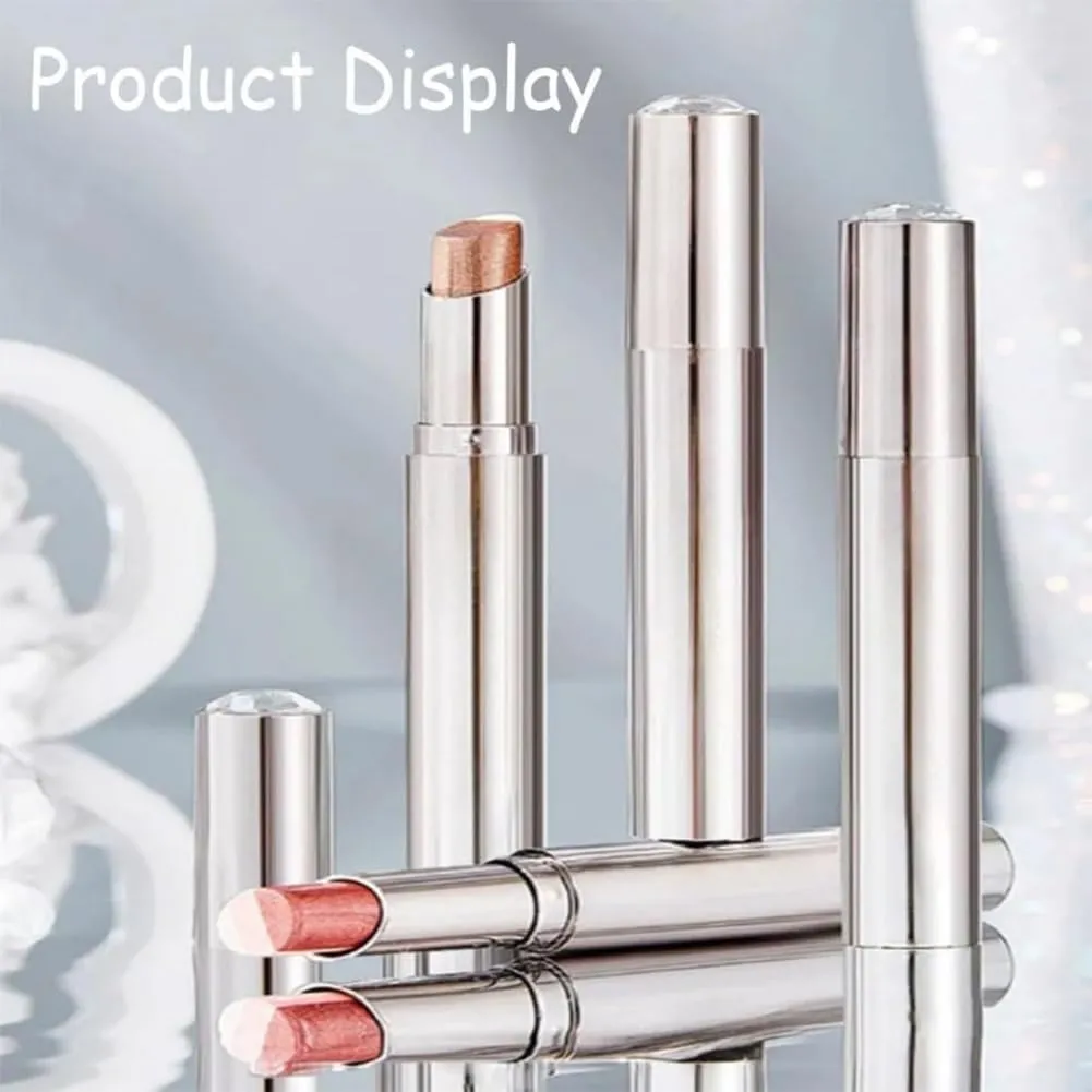Roseionly Waterproof Gradient Shimmer Eye-Shadow Stick, Three-Color Glitter Gradient Eyeshadow Stick, Waterproof & Long-Lasting Eye Shadow Pencil(Orange)