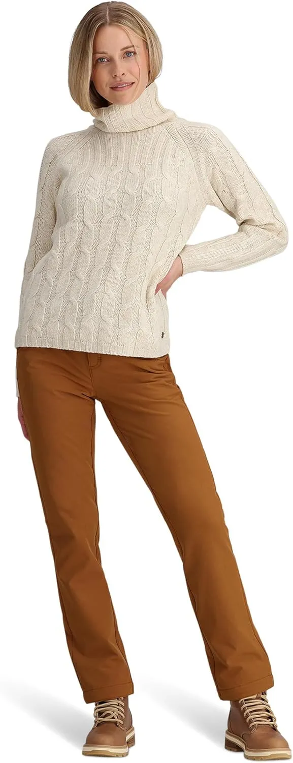 Royal Robbins Baylands Cable Turtleneck Ivory Heather LG
