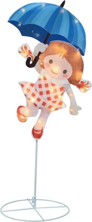 Rudolph Misfit with Umbrella 2D Christmas Holiday Yard Decor Pre-lit LED (Misfit Doll)