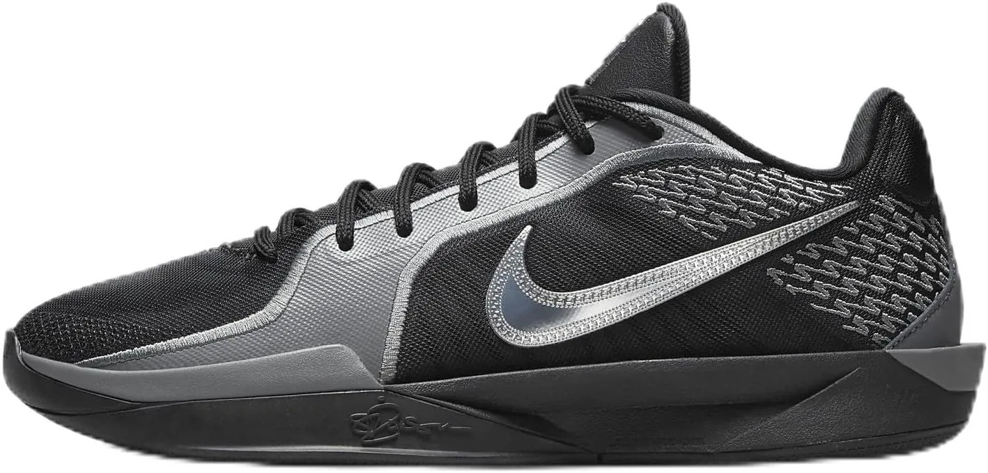 Sabrina 2 Basketball Shoes (FQ2174-001, Black/Smoke Grey/Opti Yellow/Metallic Silver) Size 7