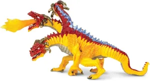 Safari Ltd. Fire Dragon Figurine - Detailed Vibrantly Colored 8.5" Model Figure - Fune Educational Fantasy Play Toy for Boys, Girls & Kids Ages 4 