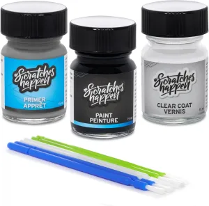 ScratchesHappen Exact-Match Touch Up Paint Kit - Cirrus Silver/High-Tech Silver Metallic (922/9922) for Mercedes-Benz - Preferred (Paint   Clear Coat   Primer)