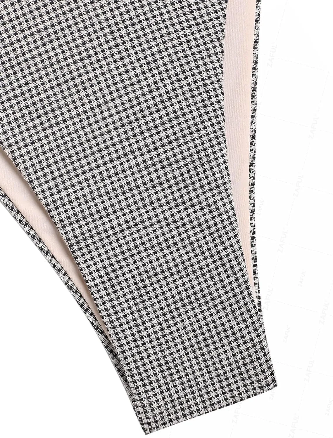 seamoly Red Gingham Floral Printed Halter Tie Side Chic Tankini Set