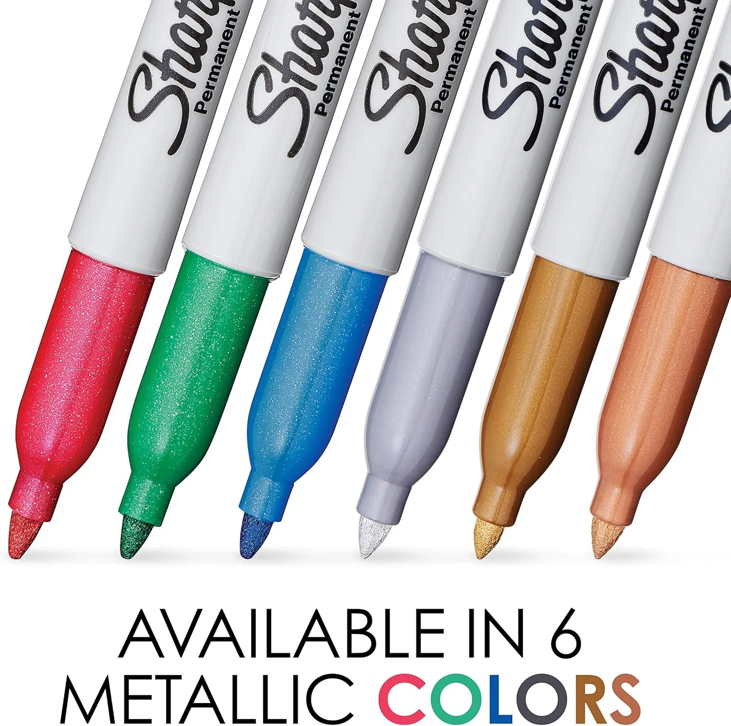 Sharpie Metallic Permanent Markers, Fine Point, Metallic Silver, 36 Count