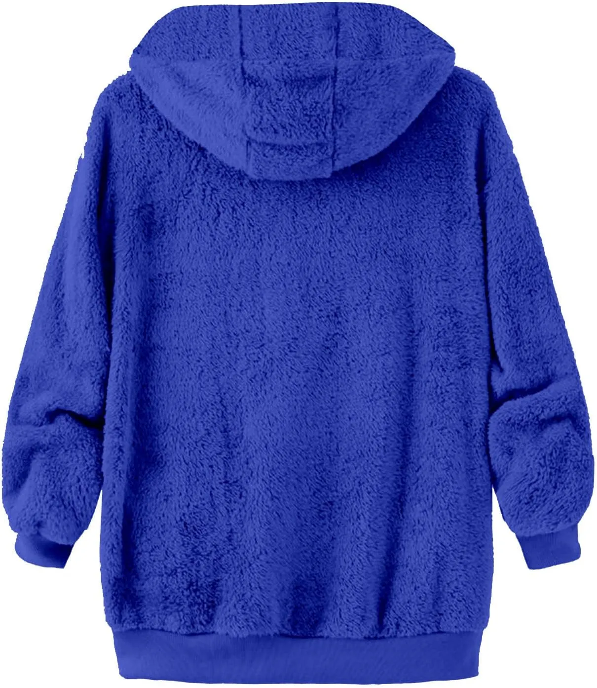 Sherpa Fleece Jacket Women Cute Plus Size Zip Up Hooded Fuzzy Teddy Coat Casual Warm Winter Shearling Coats 2024