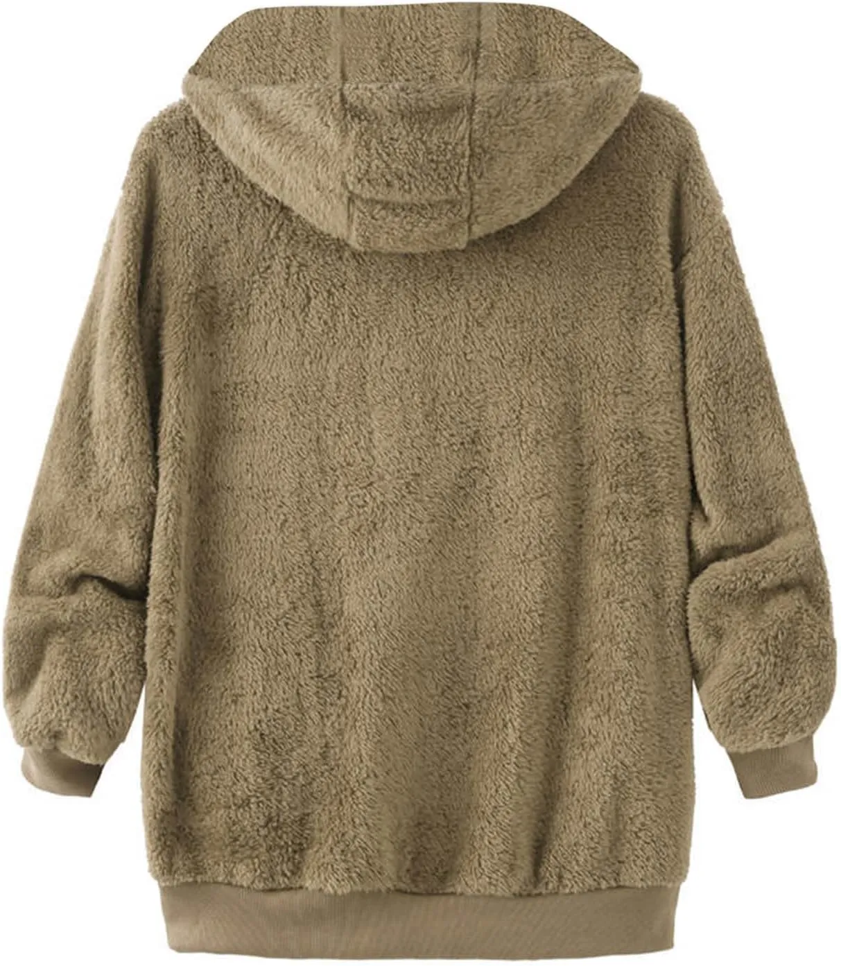 Sherpa Jacket Women 2024 Plus Size Zip Up Hooded Fuzzy Fleece Fluffy Coat Cozy Warm Winter Casual Shearling Coats