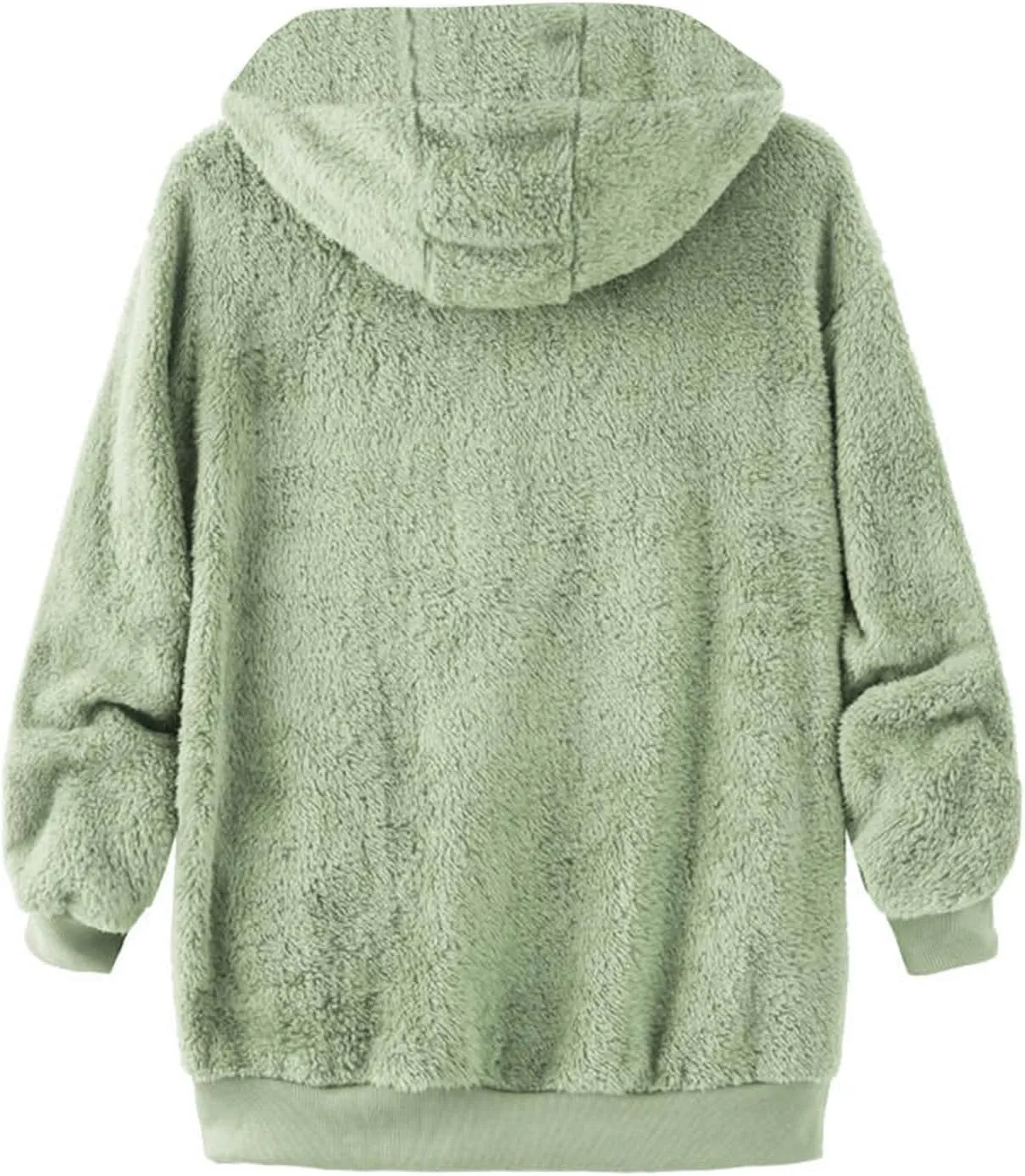 Sherpa Jacket Women 2024 Plus Size Zip Up Hooded Fuzzy Fleece Fluffy Coat Cozy Warm Winter Casual Shearling Coats
