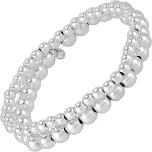Silpada 'High Spirits' Sterling Silver Hematite Stretch Bead Bracelet, 7" (4-6mm)
