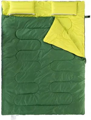 Sleeping Bag Double Sleeping Bag Spring and Autumn Camping Hiking Portable Sleeping Bag with Pillow