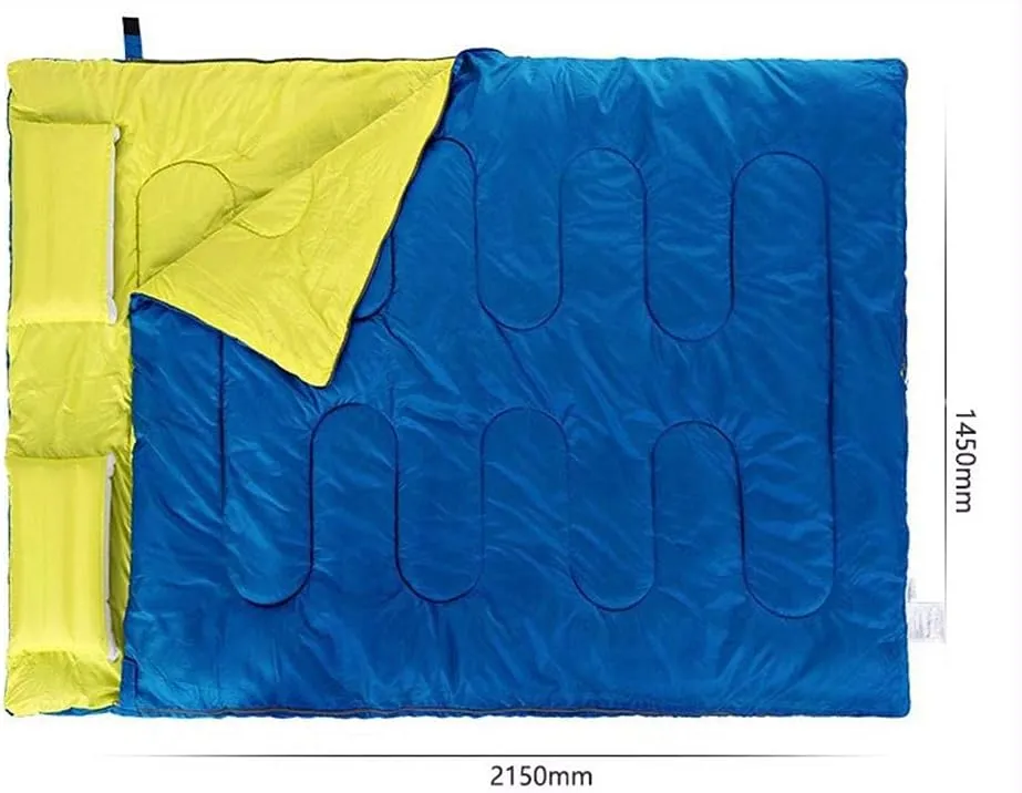 Sleeping Bag Double Sleeping Bag Spring and Autumn Camping Hiking Portable Sleeping Bag with Pillow
