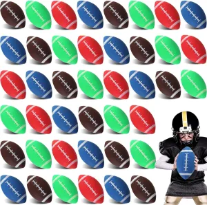 Sosation 36 Pcs Mini Inflatable Football Mini Rugby Playground Small Inflatable Football Toys for Outdoor and Indoor Games Gifts Party Favors