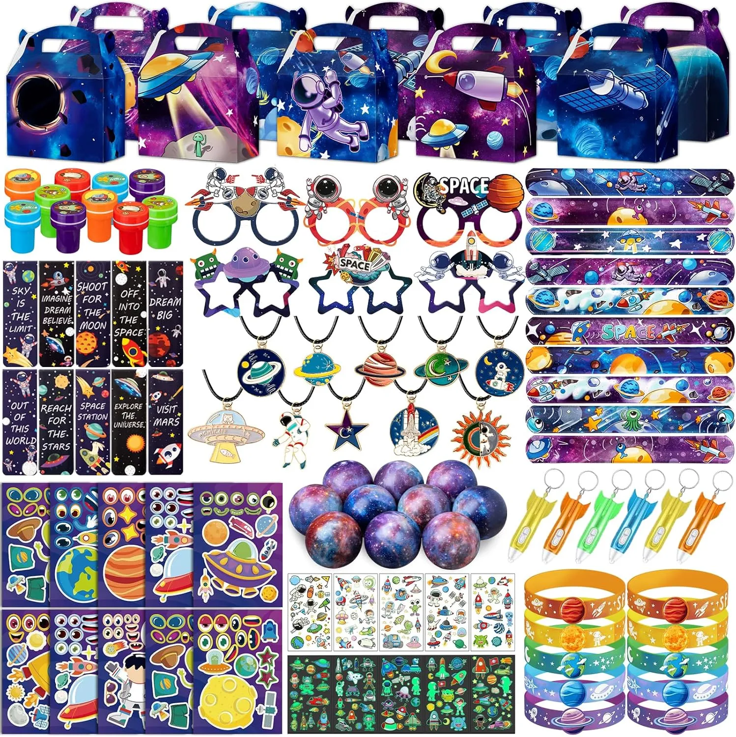 Space Party Favors, Outer Space Themed Birthday Decorations, Astronaut Gift Box for Kids (Space)