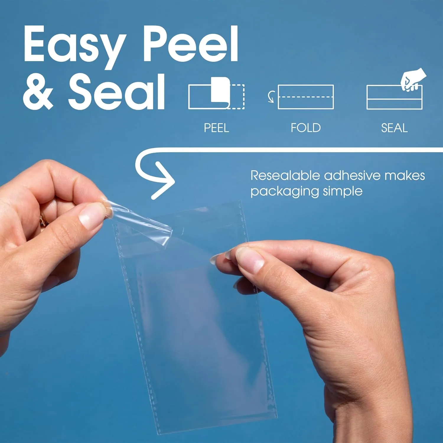 Spartan Industrial - 5" X 8" (1000 Count) Crystal Clear Resealable Polypropylene Poly Bags for Jewelry, Treats, Party Favors - Self Seal