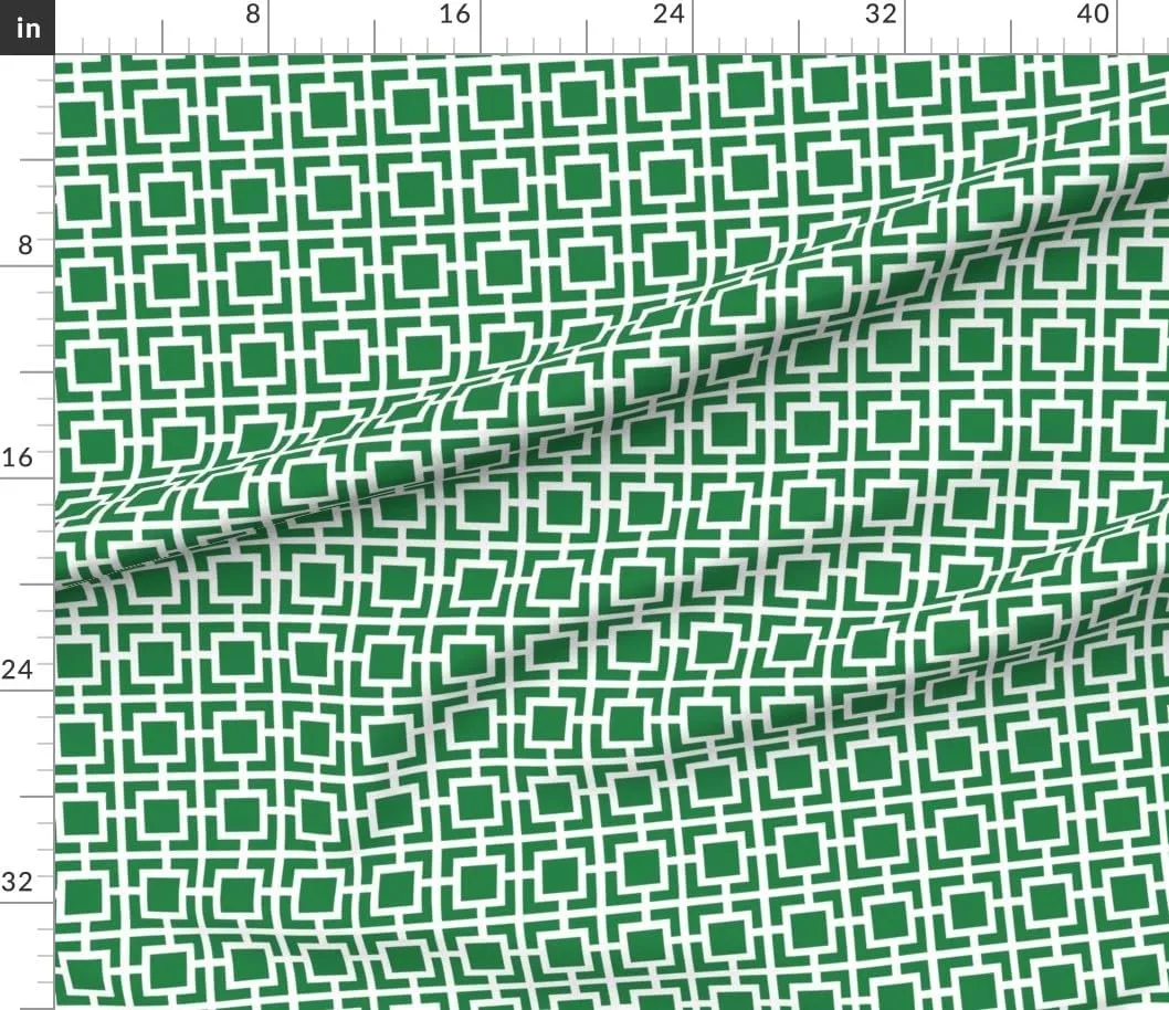 Spoonflower Fabric - Geometric Preppy Golf Breeze Blocks Country Club Mid Century Retro Printed on Petal Signature Cotton Fabric by The Yard - Sewing Quilting Apparel Crafts Decor