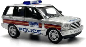 Sports car Metal Model 1:76 Scale Diecast Alloy for Range Rover Police Off-Road Vehicle Car Model Classic Souvenir Static Display Silver for Home Décor