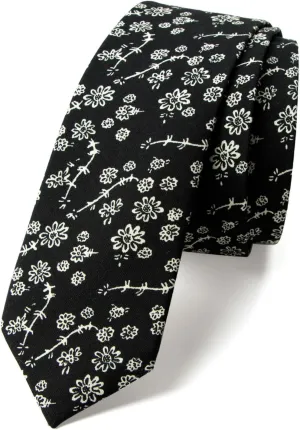 Spring Notion Men's Cotton Printed Floral Skinny Tie