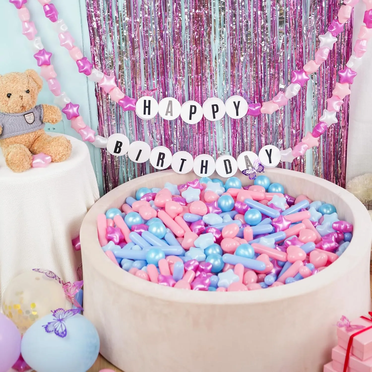 STARBOLO Ball Pit Balls for Baby and Toddler, 150pcs Phthalate Free BPA Free Crush Proof Plastic Mixed Colors Pit Balls Play Toys for Kids Ball Pit, Pool,Play Tent,Party, st-txay-ryj150