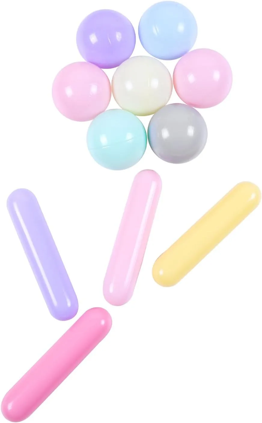 STARBOLO Ball Pit Balls for Toddlers - Macaron Ball Pit Balls Crush Proof Plastic Toy Balls for Toddlers Ball Pits, Baby Pool Water Toys,Ball Pit Play Tent,50pcs(Macaron)