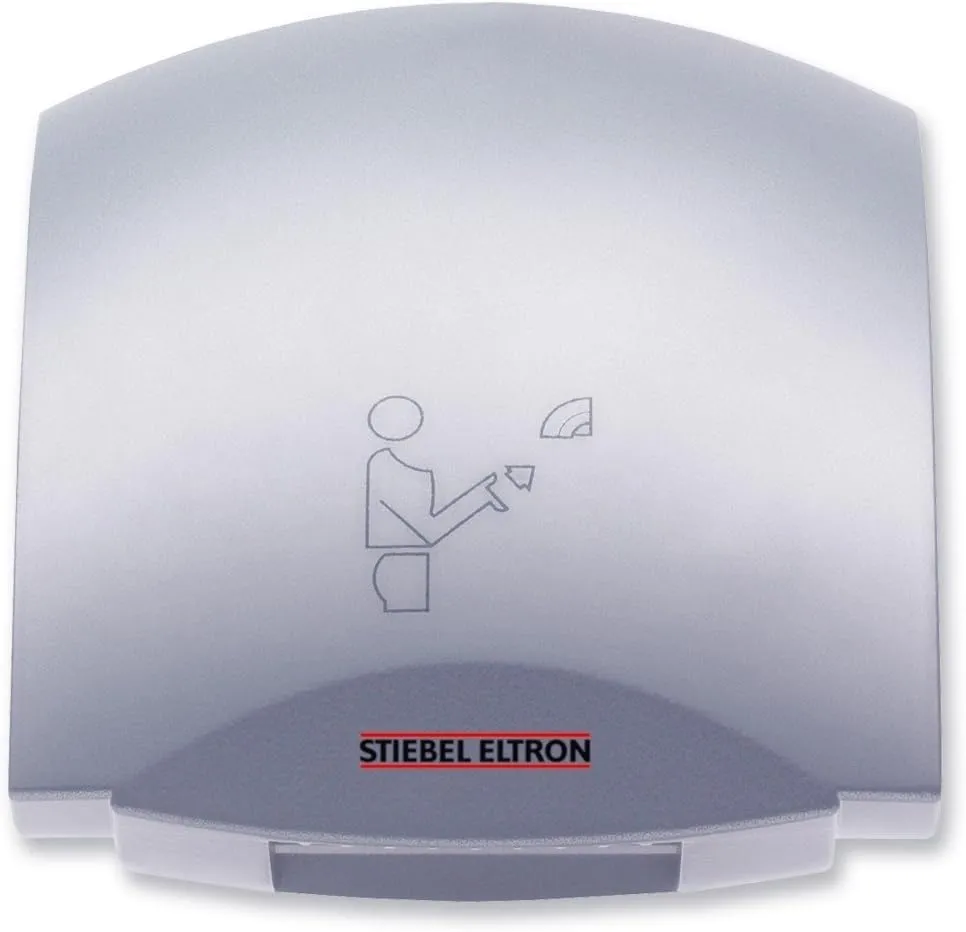 Stiebel Eltron 073724-S Galaxy M1 Ultra Quiet Automatic Hand Dryer with Cast Aluminum Housing, Silver Metallic, 1850 Watts, 120 Volts, 15.42 Amp, 53 dB(a) Sound Power Level, 10.5"H x 6.88"W x 9.06"D