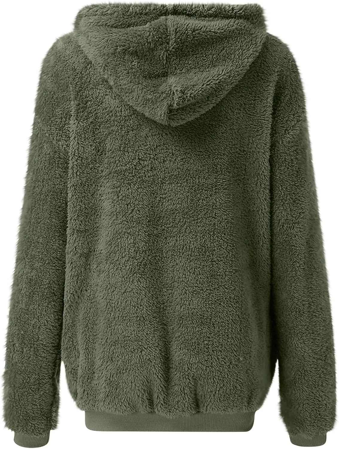 Teddy Coat For Women Plus Size Dressy Casual Fuzzy Fleece Sherpa Jacket Full Zip Up Hooded Fluffy Coats Outwear