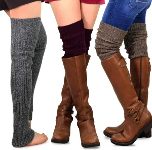 TeeHee Knee Leg Warmers, Extra Long Thigh High Leg Warmers, Boot Cuffs for Women Multipairs Gift for Her