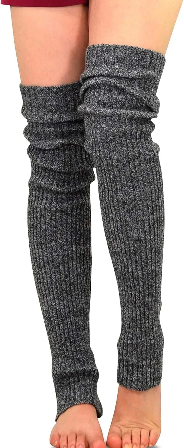 TeeHee Knee Leg Warmers, Extra Long Thigh High Leg Warmers, Boot Cuffs for Women Multipairs Gift for Her