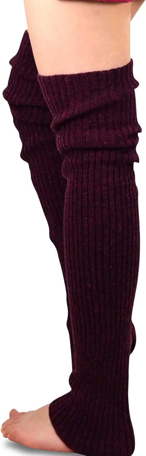 TeeHee Knee Leg Warmers, Extra Long Thigh High Leg Warmers, Boot Cuffs for Women Multipairs Gift for Her