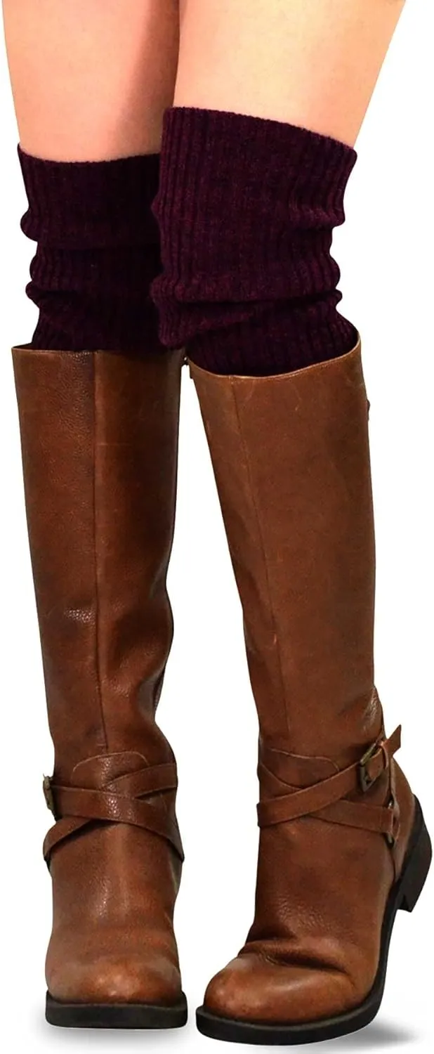 TeeHee Knee Leg Warmers, Extra Long Thigh High Leg Warmers, Boot Cuffs for Women Multipairs Gift for Her