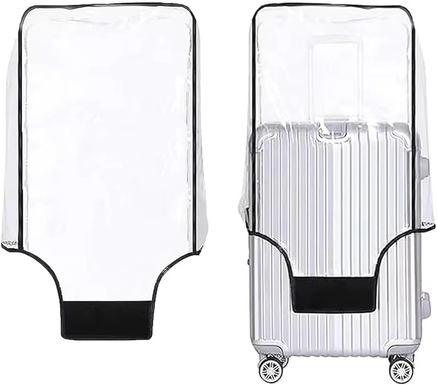 TEYUN Clear PVC Suitcase Cover Protectors, Protective Luggage Cover for Travel (18 inch)