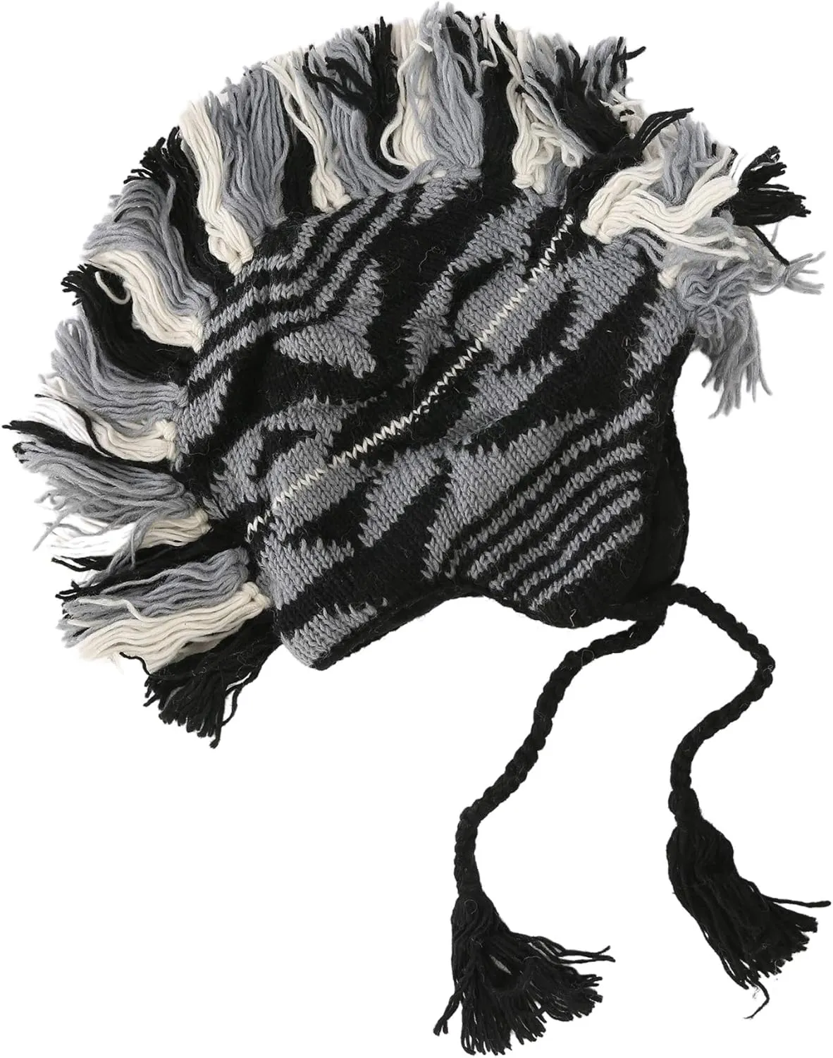 THE COLLECTION ROYAL Mohawk Woolen Lined Winter Beanie Ear Flap Beanie Men Hat