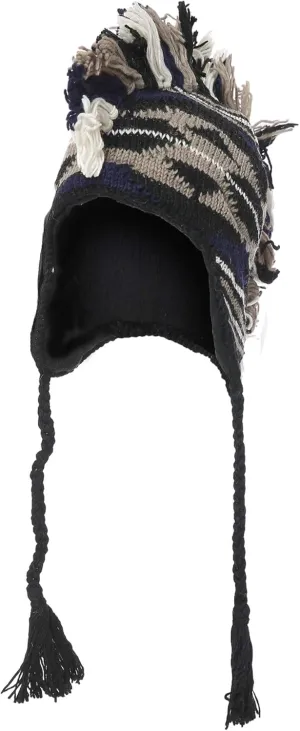 THE COLLECTION ROYAL Mohawk Woolen Lined Winter Beanie Ear Flap Beanie Men Hat