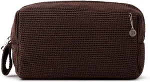 The Sak Essential Travel Kit in Hand-Crochet, Dopp Kit for Men & Women, Brown