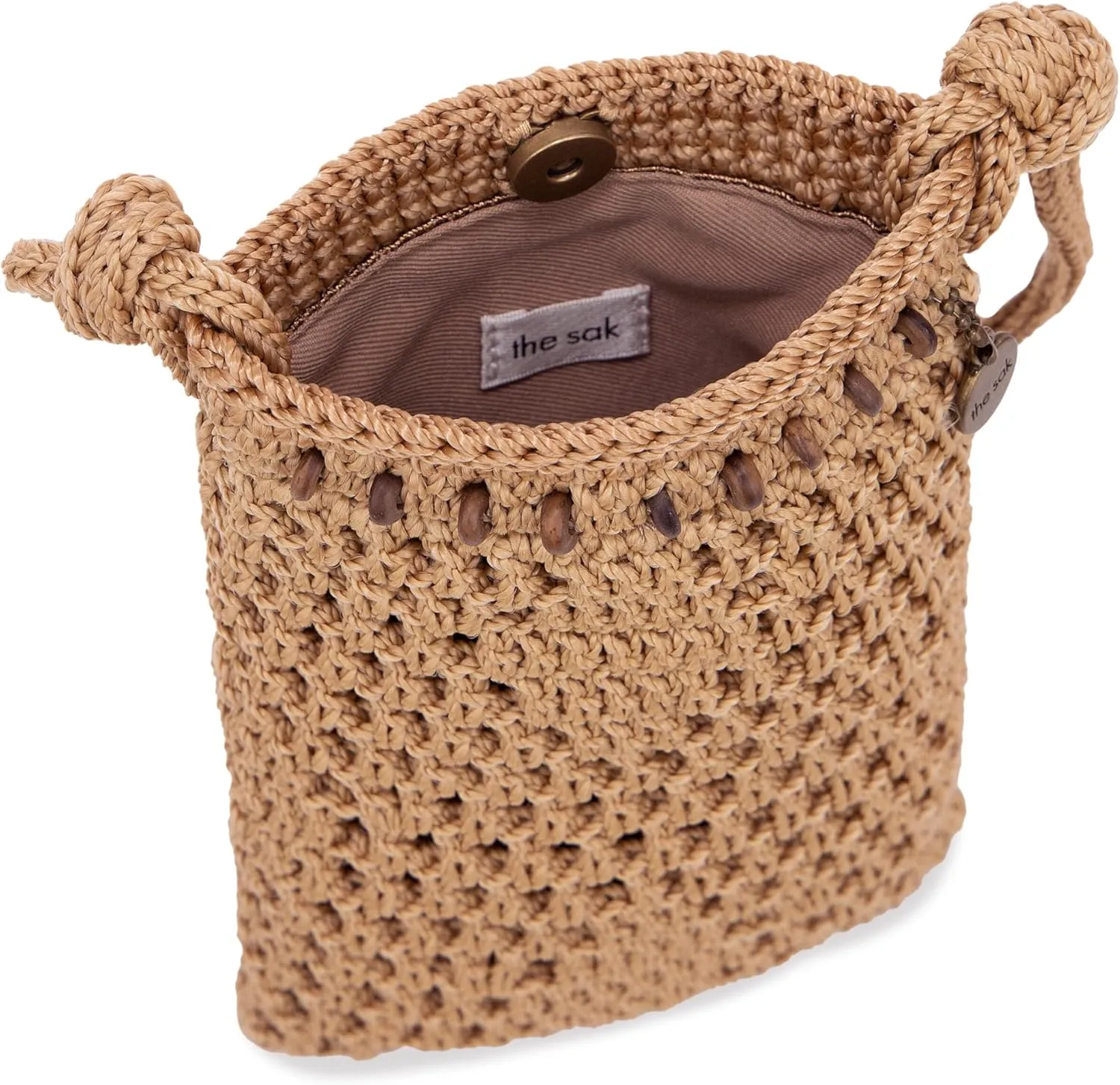 The Sak Josie Mini Crossbody in Crochet with Adjustable Strap