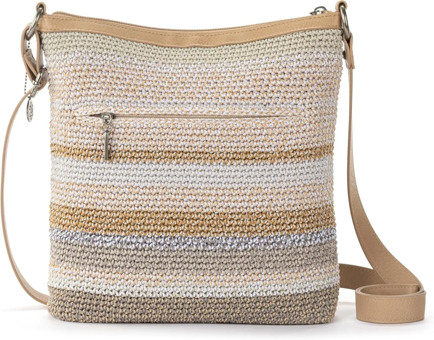 The Sak Lucia Crossbody Purse - Hand Crochet Women's Handbag for Everyday & Travel - Cross Body Bag With Zipper Pockets