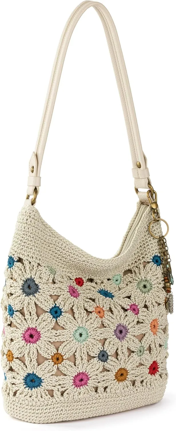 The Sak Sequoia Hobo Bag - Hand Crochet Large Women's Purse for Everyday & Travel - Durable Handbag & Tote With Zipper Pocket