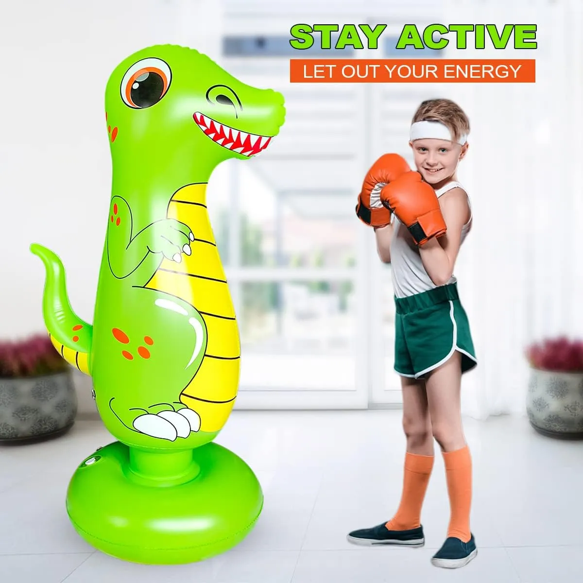 Toddler Punching Bag for Kids Boxing Dummy Inflatable Bopper Cool Fun Toys for Boys Sports Gifts Outdoor for Kids