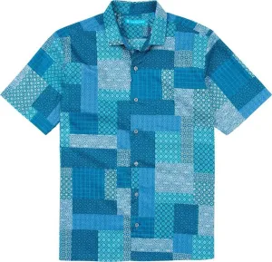 Tori Richard Lisbon Tiles Teal XX-Large Short Sleeve Hawaiian Shirt