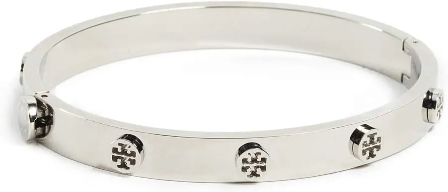 Tory Burch Women's Logo Stud Hinge Bracelet