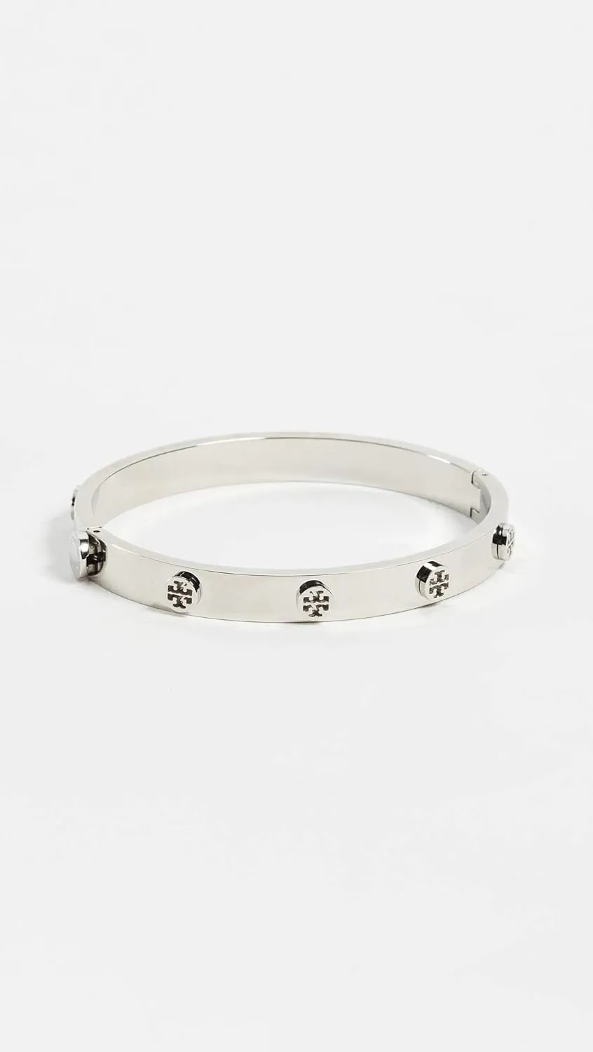 Tory Burch Women's Logo Stud Hinge Bracelet