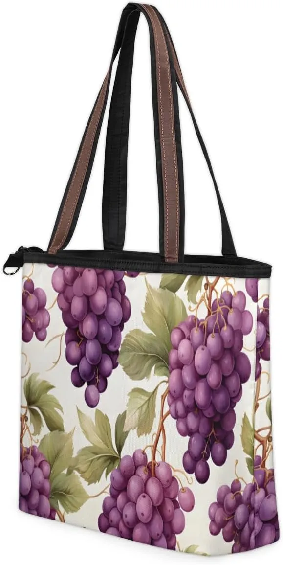 Tote Bag for Women with Zipper Large Capacity Top Handle Casual Shoulder Bag Handbag Reusable Shopping