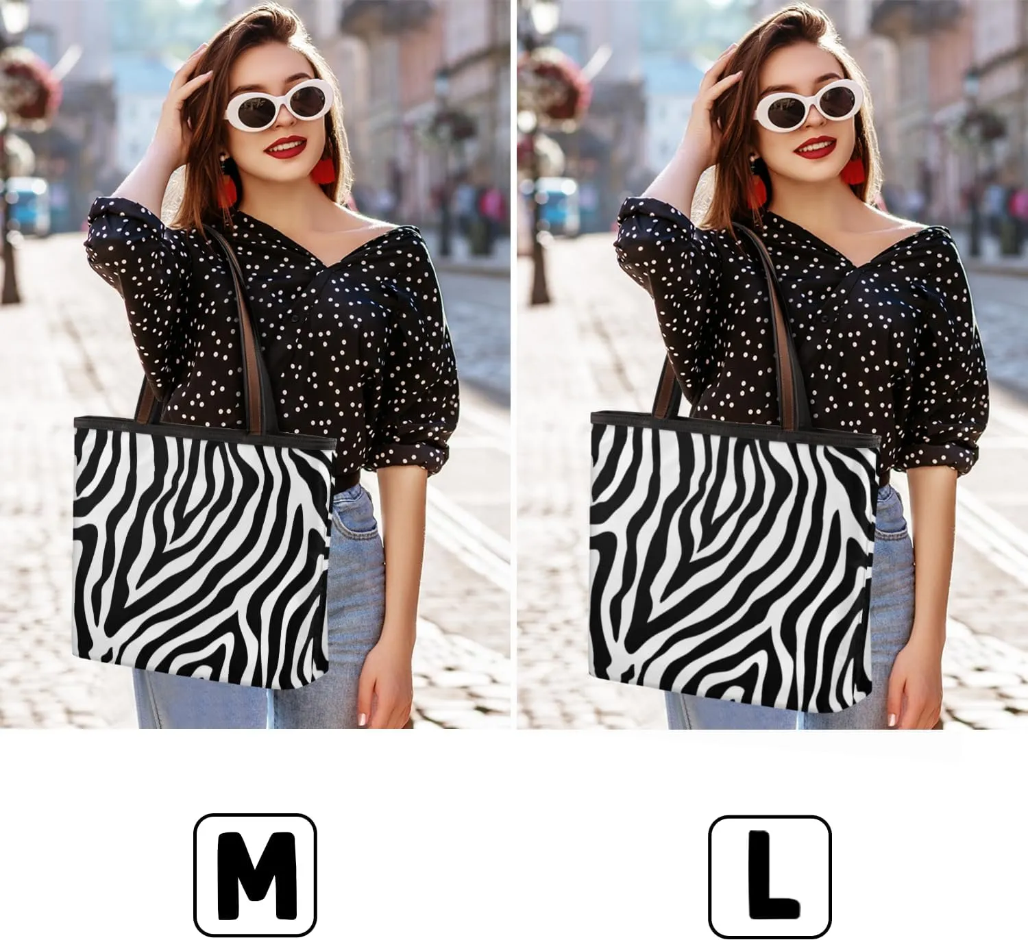 Tote Bag for Women with Zipper Large Capacity Top Handle Casual Shoulder Bag Handbag Reusable Shopping