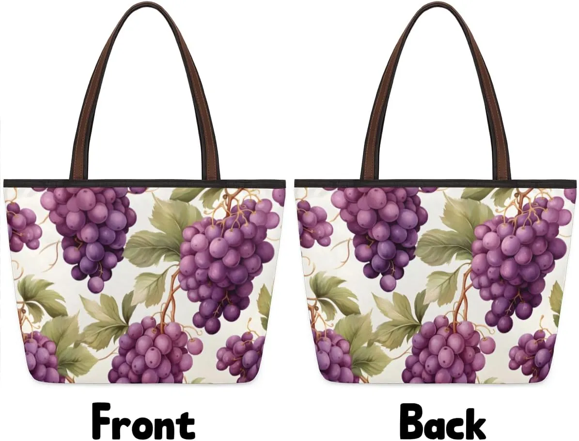 Tote Bag for Women with Zipper Large Capacity Top Handle Casual Shoulder Bag Handbag Reusable Shopping