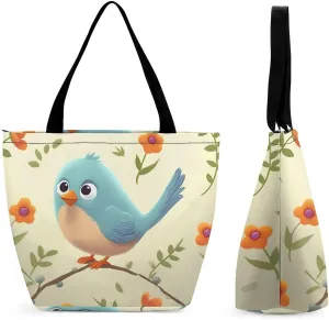 Tote Bag Reusable Grocery Bag Foldable Shopping Bag Extra Large Shoulder Bag Coffee Cup Tote Bag for Work