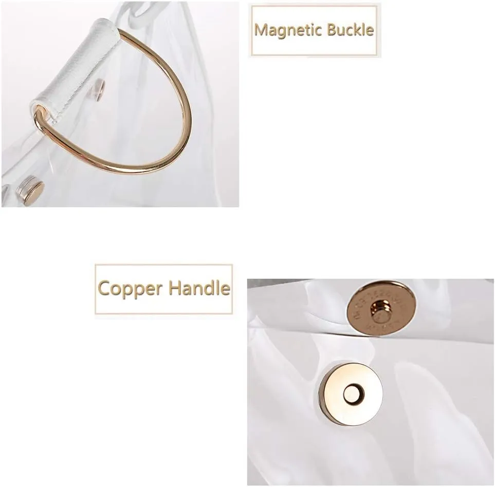 Transparent Dust Bag Clear Purse Organizer Dustproof Handbag Wardrobe Hook Holder (5.9’’15.4’’13’’)