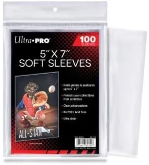 Ultra Pro Card Photo Picture Soft 5 x 7 Sleeves Pack of 100 x 5 (500) 5x7