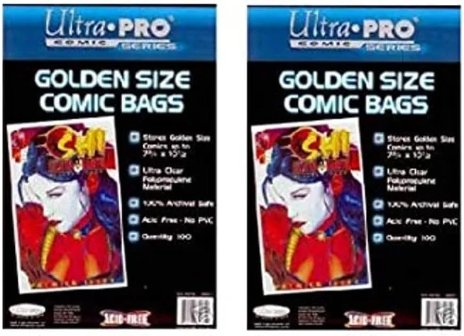 Ultra PRO Golden Age Pack of 100 Comic Book Bags