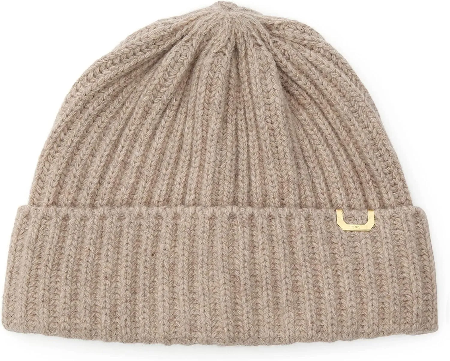 UNDERCONTROL Gold Brass Label Wool Cashmere Blend Fall Winter Unisex Cuffed Rollup Warm Plain Beanie Korea Knit Skull Ski Hat