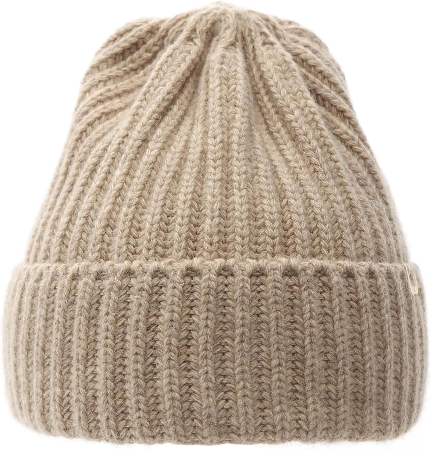 UNDERCONTROL Gold Brass Label Wool Cashmere Blend Fall Winter Unisex Cuffed Rollup Warm Plain Beanie Korea Knit Skull Ski Hat