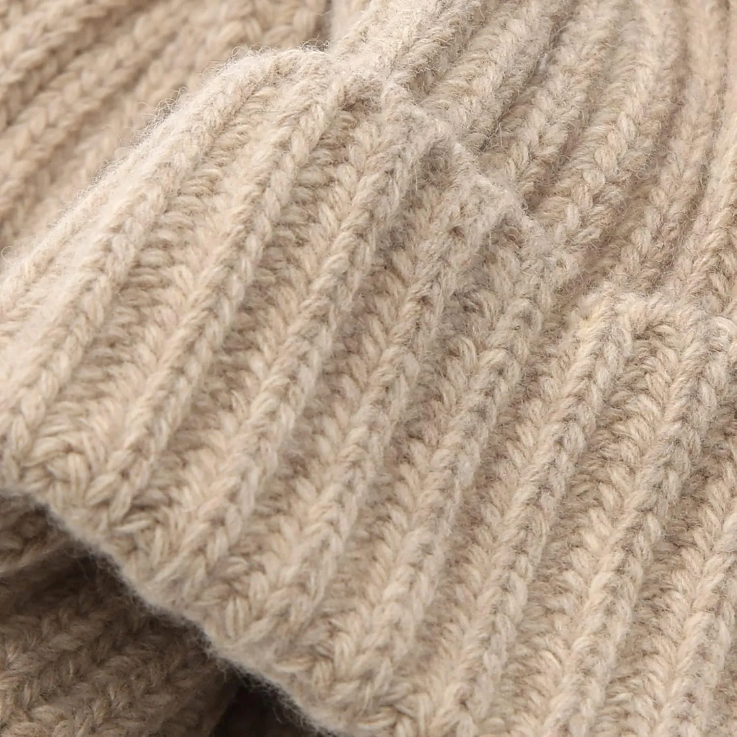 UNDERCONTROL Gold Brass Label Wool Cashmere Blend Fall Winter Unisex Cuffed Rollup Warm Plain Beanie Korea Knit Skull Ski Hat
